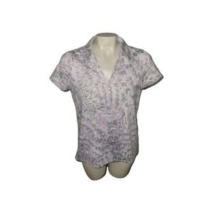 Zenergy Golf By Chico's 0‎ Tropical Animal Print Cream Outdoor Comfort Casual